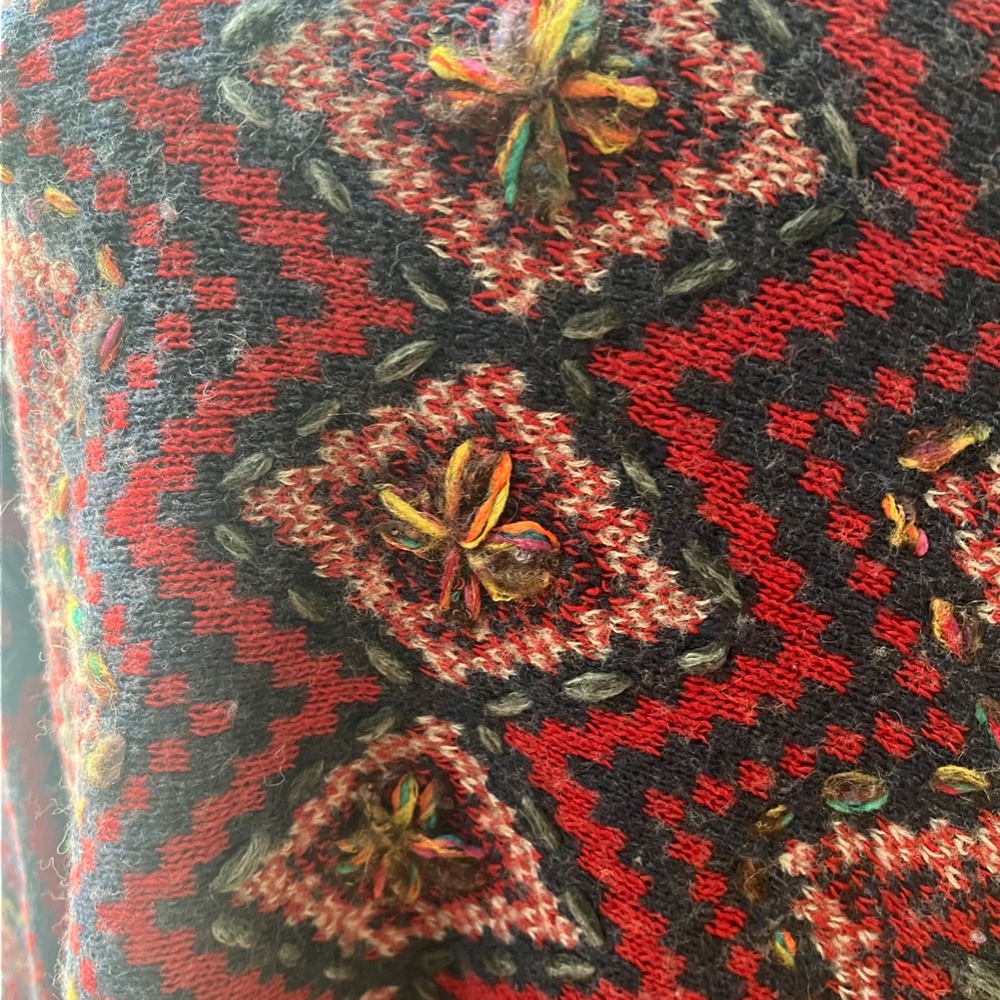 Anthropologie Sleeping on Snow Echoing Argyle Cardigan Women's Size M - Picture 4 of 6